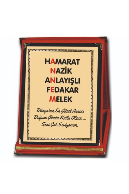 Orta Boy Anneler Için Doğum Günü Plaketi