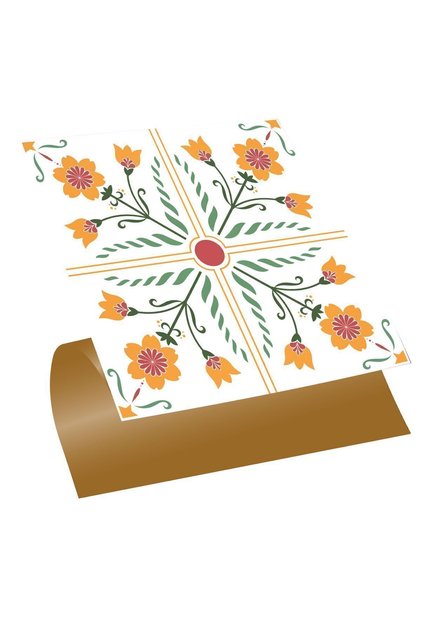 Kendinden Yapışkanlı Portakal Çiçeği Desenli Pvc Karo 30x30 Cm (56 ADET) 5 M²