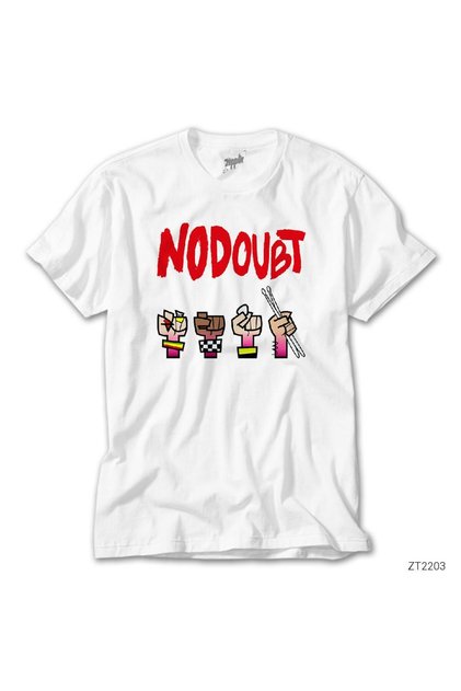 No Doubt Cartoon White T-Shirt