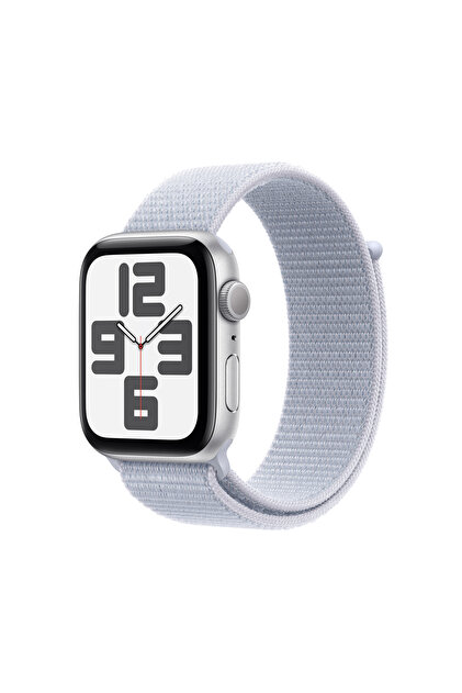 Apple Watch SE GPS 44mm Gümüş Alüminyum Kasa + Bulut Mavisi Spor