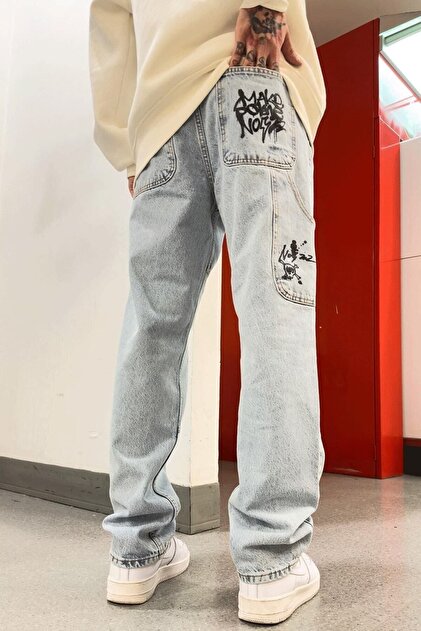 パンツ 00s ONEIL baggy denim DİFRANSEL Dikişli Sprey Yazı Baggy Jean - Fiyatı, Yorumları