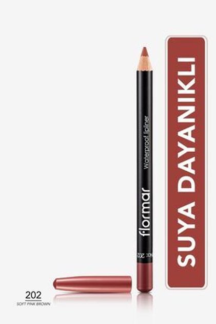 Suya Dayanıklı Dudak Kalemi (BORDO) - Waterproof Lipliner - 202 Soft Pink Brown - 8690604111022