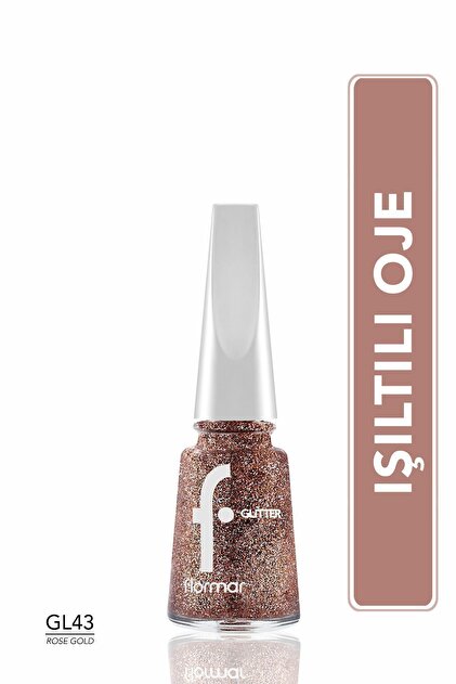 Flormar Yoğun Simli Şeffaf Oje - Glitter Nail Enamel - Gl039 Red
