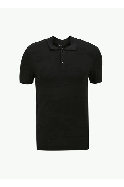 Siyah Erkek Slim Fit Rayon Karışımlı Kazak F4SM-KZK 0741
