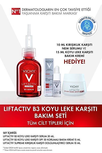 Vichy Liftactiv Leke Karşıtı Cilt Bakım Seti: B3 Koyu Leke Karşıtı