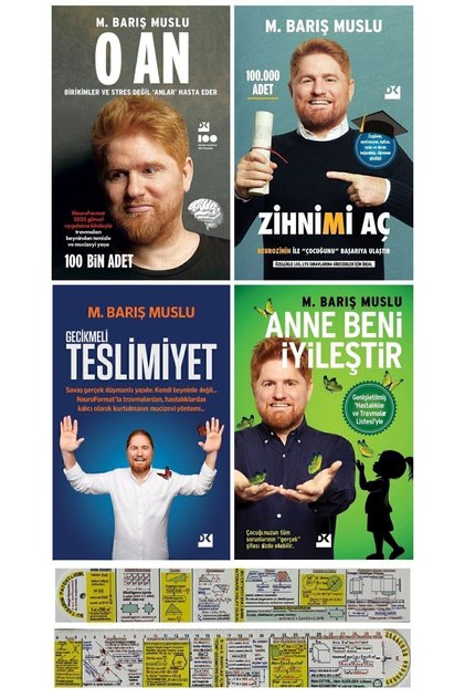 Barış Muslu 4 Kitap Set - O An + Zihnimi Aç + Anne Beni İyileştir + Gecikmeli Teslimiyet
