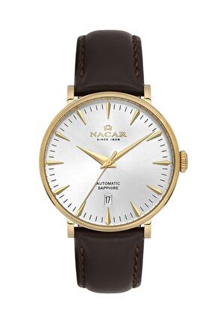 Nacar SAFİR CAM KLASİK KAHVERENGİ ERKEK KOL SAATİ NC34-29B640-DSL2