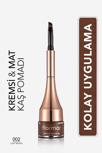 Yoğun Pigmentli Kalıcı Kaş Pomadı - Brow Pomade - 002 Light Brown - 8690604572199