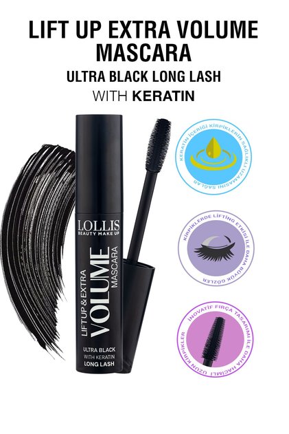 Lift Up Extra Volume Mascara Wiht Keratin / Lift Up Ekstra Hacim Keratinli Maskara / Rimel