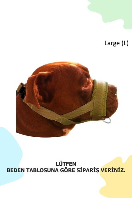 Köpek Ağızlığı Large Haki Büyük Irk