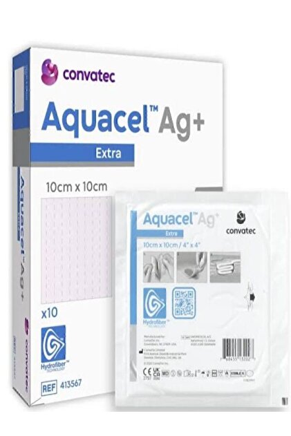 Aquacel AG Extra Silver Hydrofiber Wound Dressing 10cm X 10cm X 10 - View #2