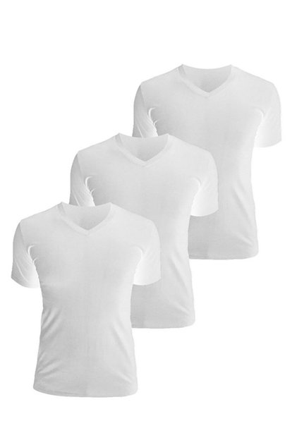 3-Piece Men's Athlete V-Neck Half Sleeve Supreme 100% Cotton 3307