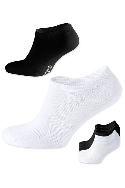 6 Pairs Sneakers Women Men Organic Cotton No-Show Stitch-Free Short Sports Socks Unisex, White Black Gray