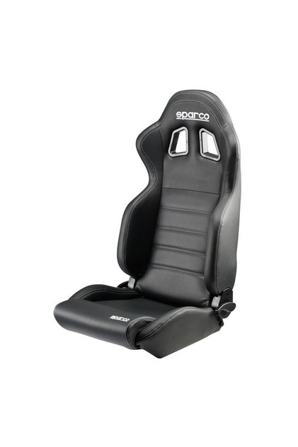 R100 Universal Sports Car Seat Leather Upholstery Black Color with 4 Point Seat Belt