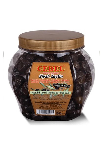 Siyah Zeytin Çok İri Taneli 231-260 Pet 1000 Gr