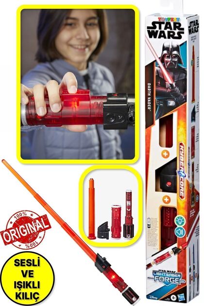 TOYFEST Darth Vader Electronic Forge Lightsaber - Sesli ve Işıklı