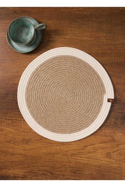 Minimalist Elegant Design Jute Hand-Woven Single Plate Coaster Wall Decoration Accessory Wicker