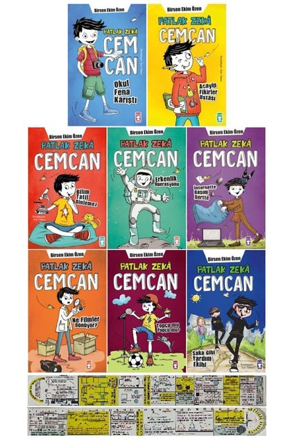 Patlak Zeka Cemcan 1-2-3-4-5-6-7-8. Kitaplar Eksiksiz Set Birsen Ekim Özen+Matematik Öğreten Cetvel