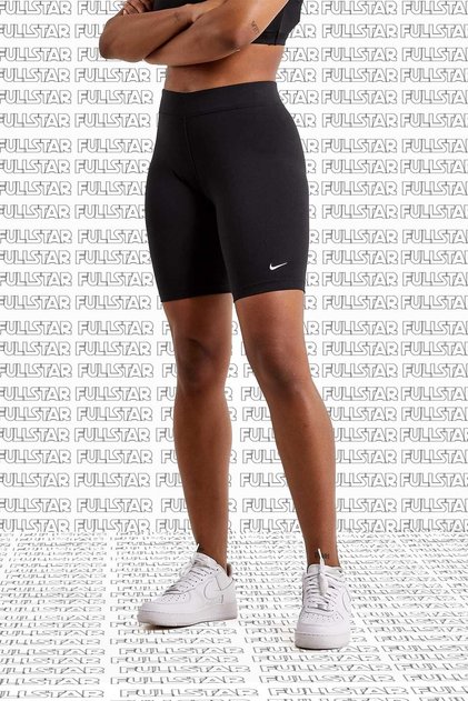 Sportswear Essential Biker Pamuk Polyester Siyah Kısa Tayt Şort