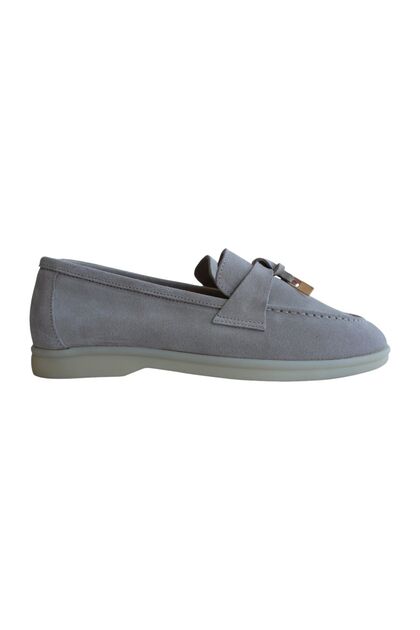 Genuine Leather Light Beige Suede Casual Women's Shoes