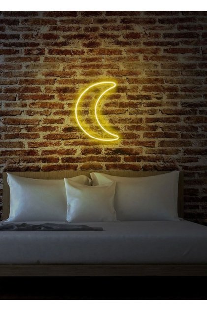 Neon Led Ay Hilal Dekoratif Gece Lambası