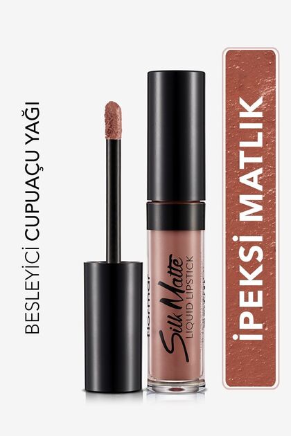 Kadife Dokulu Likit Mat Ruj (MORUMSU AÇIK NUDE)-silk Matte Liquid Lipstick-022 Spıcy-8690604627653