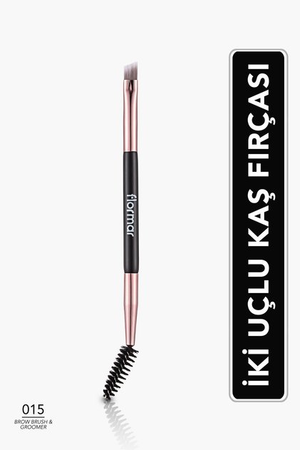 İki Uçlu Kaş Boyama ve Tarama Fırçası - Brow Brush & Groomer - 015 - 8690604597802