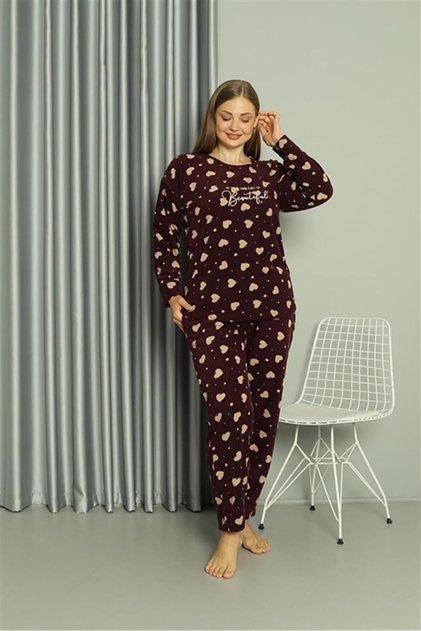 Welsoft Polar Kadın Büyük Beden Pijama Takımı 808041