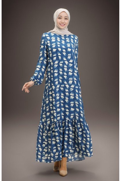 Fustă adunată rochie cu model viscoză