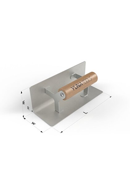 YUNA TOOLS Paslanmaz Çelik İç Köşe Malası 200(L)x75(W)x75(W) mm