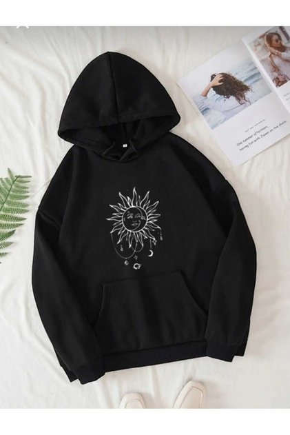 malkoçbey baskılı oversize unisex swetşhirt