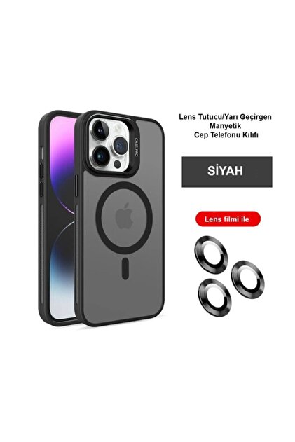 KILIF HOUSE Iphone 14 Pro Max Uyumlu Standlı Case Pro Lensli
