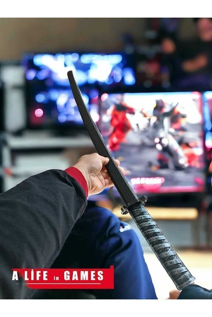 Katlanabilir Katana Kılıç - Katlanan Oyuncak Içinden Açılır Plastik Sword 19x75 Cm