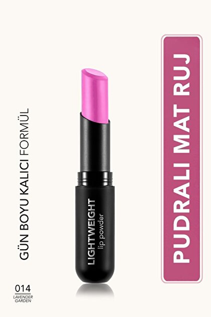 Flormar Ultra Hafif Mat Ruj (LİLA) - Lightweight Lip Powder - 014