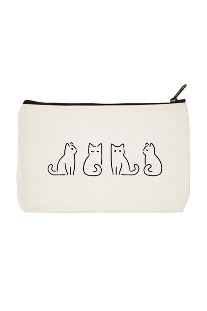 Clutch Little Cats Printed Tote Makeup Bag