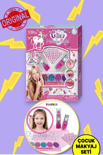 TOYFEST Tokidas Glitz Makeup Sets - Rujlu Kokulu Ojeli Farlı Glitz