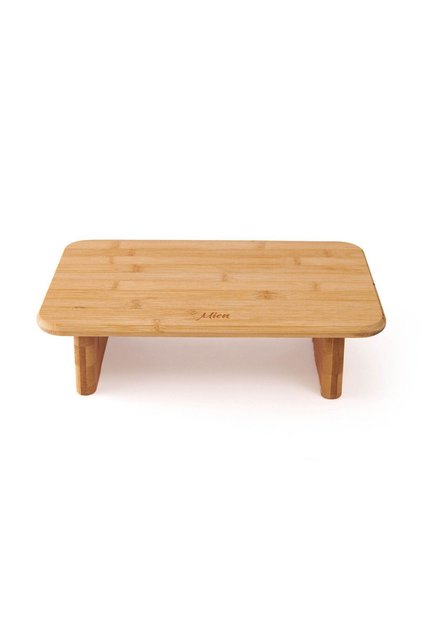 Mien Bambu Ayaklı Diktörtgen Kesme Tahtası - Bej - 34x22x9 cm