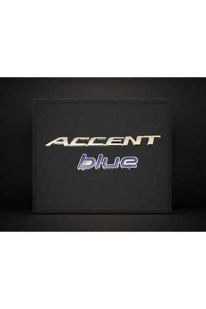 Hyundai Blue Kasa ''accent+blue Yazısı'' 2li Takım A Kalite Orijinal Boyut