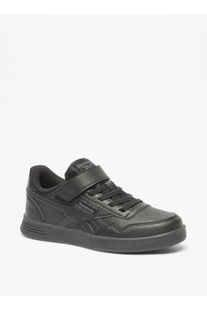 Boys' Logo Detail Sports Shoes with Hook and Loop Closure - COURT ADVANCE