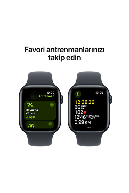 Apple Watch SE GPS 44mm Gece Yarısı Alüminyum Kasa + Gece Yarısı