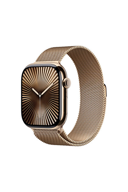 Watch Series 10 GPS + Cellular 42mm Altın Sarısı Titanyum Kasa + Altın Sarısı Milano Loop