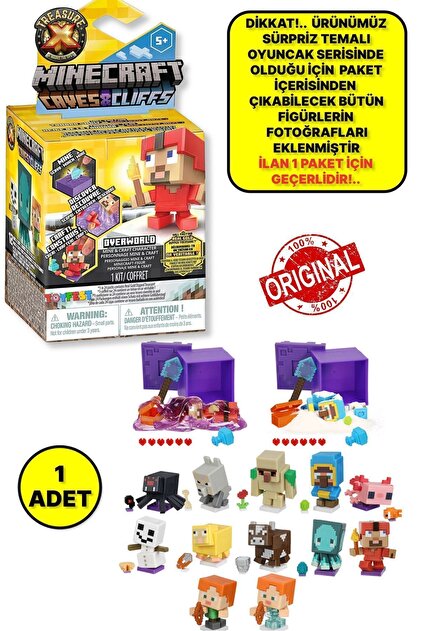 TOYFEST 1 ADET Minecraft - X Sürpriz Figür Avı Seri 2 TRR56000