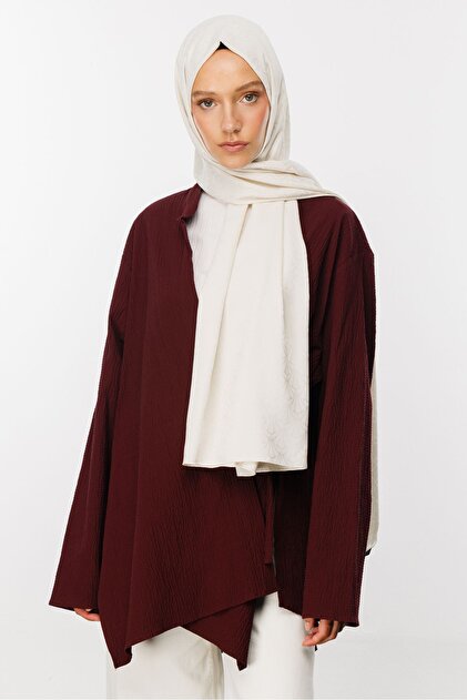Pearl Lotus Pattern Silky Jacquard Shawl