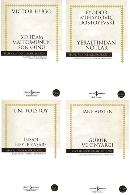 The Last Day of an Executioned Prisoner - yeraltından Notlar - insan Neyle Yaşar? - gurur Ve Önyargı Set of 4