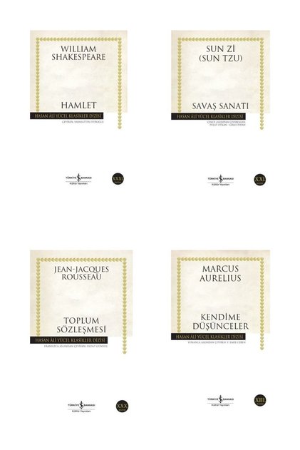 Hamlet - Toplum Sözleşmesi - Savaş Sanatı - Kendime Düşünceler - Iş Bankası 4 Book Holiday Set
