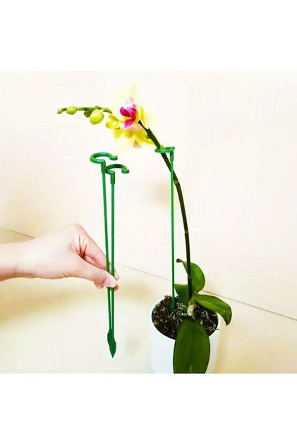 5li Bitki Çiçek Destek Çubuğu Saksı Çubukları Standı Sabitleme Aracı Bitki Çiçek Düzenleyici 27 Cm