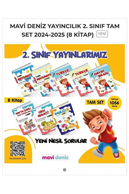 サピックス 2年生 2024-2025年間テスト 全8回分フルセット Mavi Deniz Yayınları MAVİ DENİZ YAYINLARI 2. SINIF TAM SET 2024