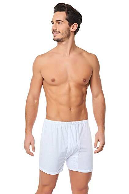 bazo1199 boxer pants 白,グレー Yıldız Kardeşler 5 Adet %100 Pamuklu Rahat Kalıp Battal Beden