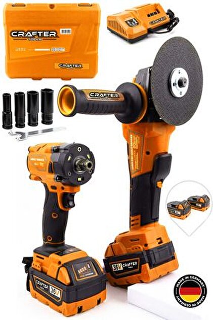 CRAFTERTOOLS Milwake 36V 5Ah 2li Set Şarjlı Taşlama + Şarjlı Somun