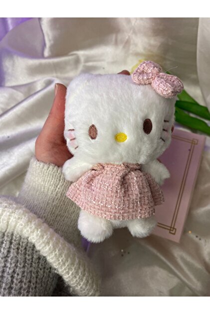 Hello Kitty Pembe Büyük Boy Peluş Anahtarlık ,çanta Süsü